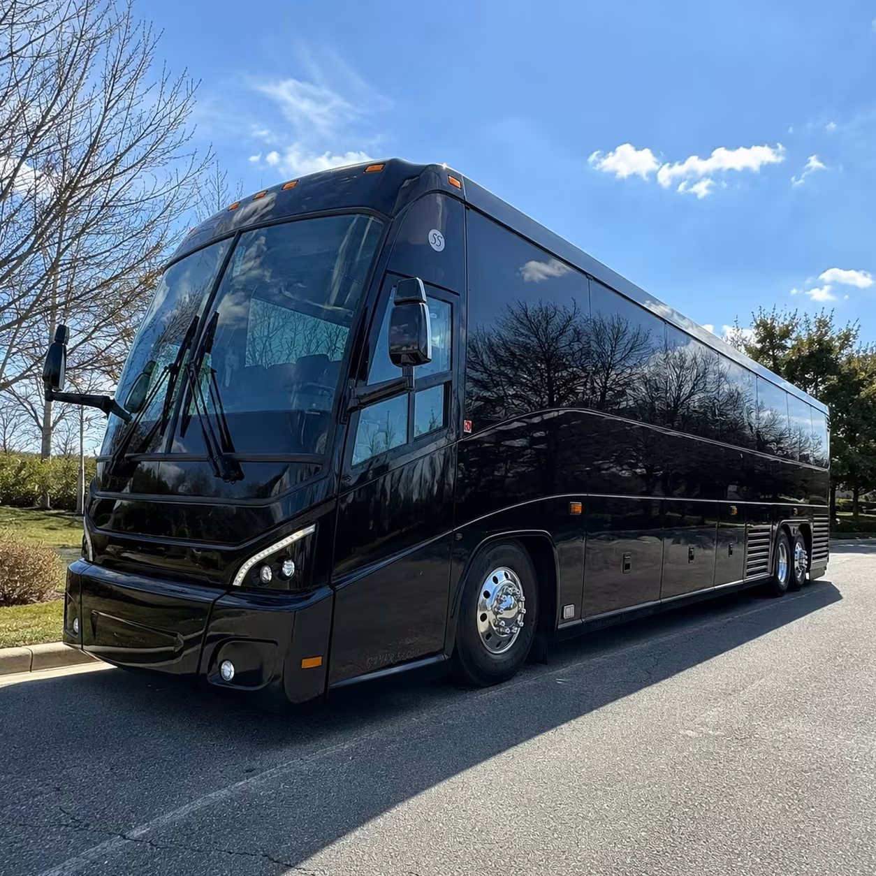 baltimore charter bus rental exterior